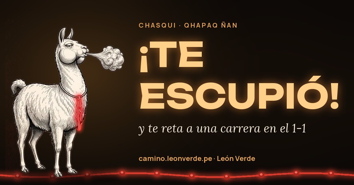 ¡Te escupió! y te reta a una carrera en el 1-1